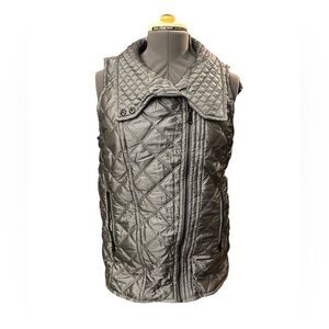 EUC Marc New York Andrew Marc Womens Gray Quilted Size Large Vest